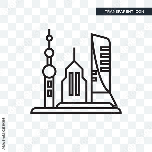 Skyscrapers vector icon isolated on transparent background, Skyscrapers logo design