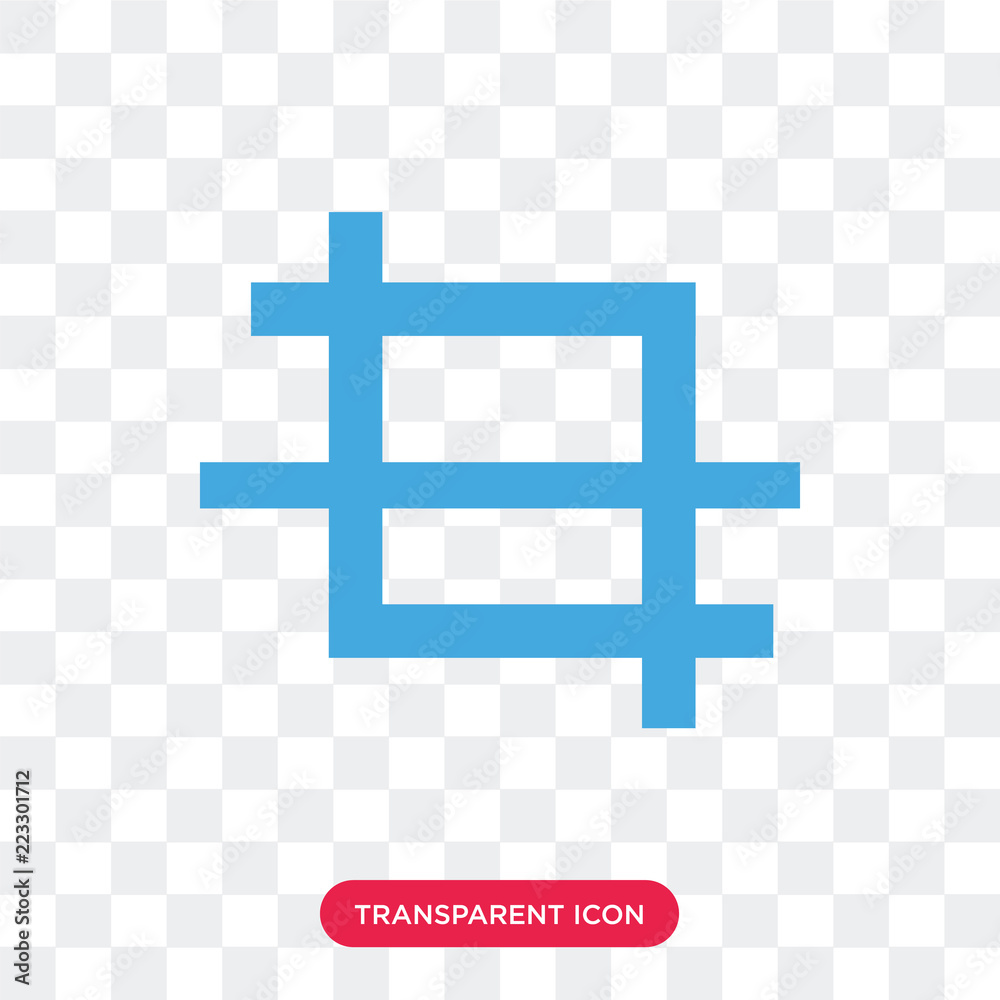 Obraz premium Crop vector icon isolated on transparent background, Crop logo design