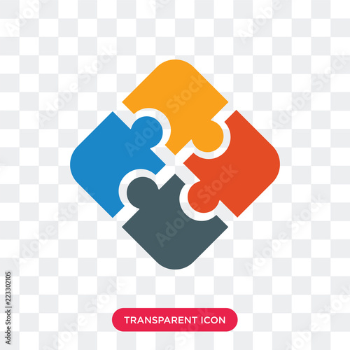 Jigsaw vector icon isolated on transparent background, Jigsaw logo design
