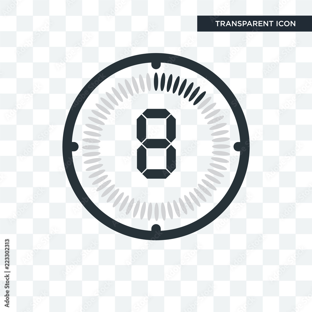 The 8 minutes vector icon isolated on transparent background, The 8 minutes logo design The 8 minutes vector icon isolated on transparent background, The 8 minutes logo design