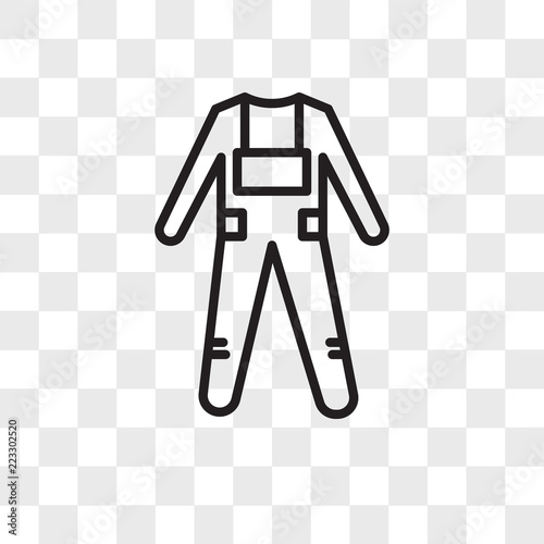 Overall vector icon isolated on transparent background, Overall logo design
