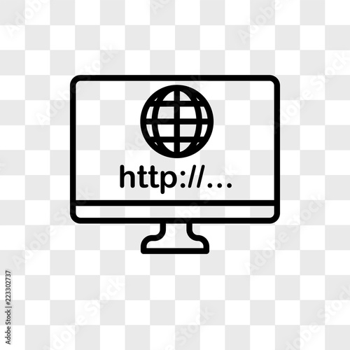 Website vector icon isolated on transparent background, Website logo design
