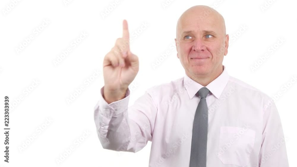 Smiling Businessman Make Stop Hand Gestures Access Deny Sign Smiling Businessman Make Stop Hand Gestures Access Deny Sign