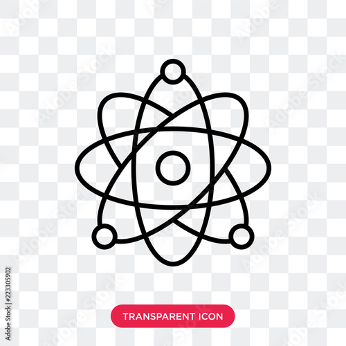 Atom vector icon isolated on transparent background, Atom logo design
