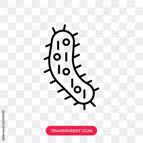 Bacteria vector icon isolated on transparent background, Bacteria logo design