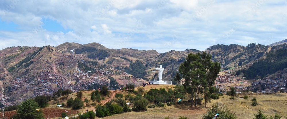 white jesus above cusco 