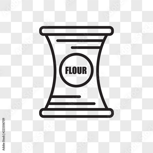Flour vector icon isolated on transparent background, Flour logo design