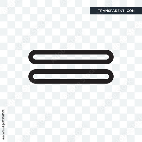 Equal vector icon isolated on transparent background, Equal logo design