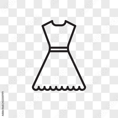 Dress vector icon isolated on transparent background, Dress logo design