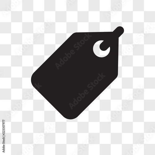 Tag vector icon isolated on transparent background, Tag logo design