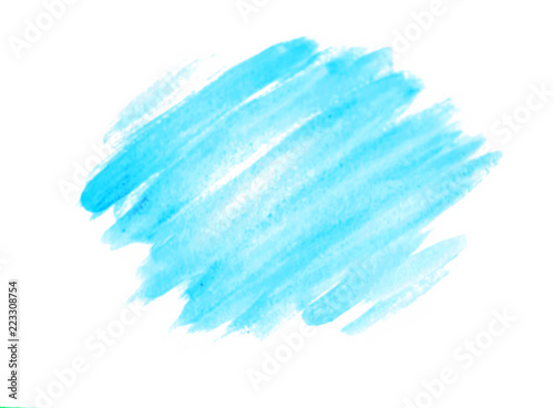 Abstract blue background with blurred paint