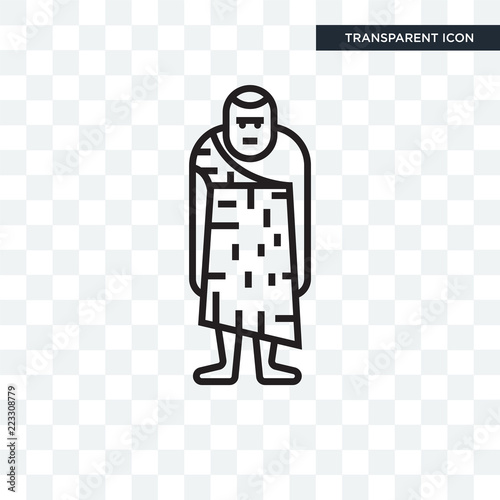 Troglodyte vector icon isolated on transparent background, Troglodyte logo design