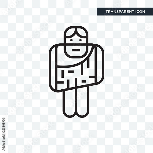 Troglodyte vector icon isolated on transparent background, Troglodyte logo design