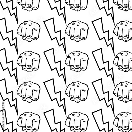 line hand oppose revolution and ray background