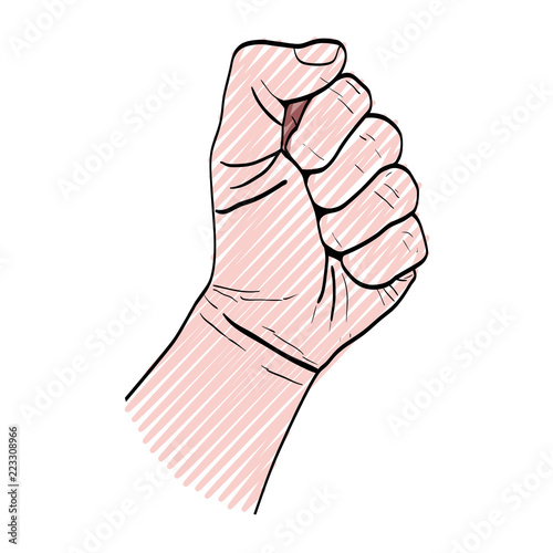 doodle person hand oppose protest revolucion