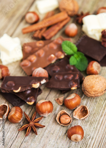 Chocolate and nuts