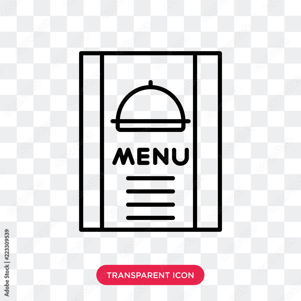 Naklejka premium Menu vector icon isolated on transparent background, Menu logo design