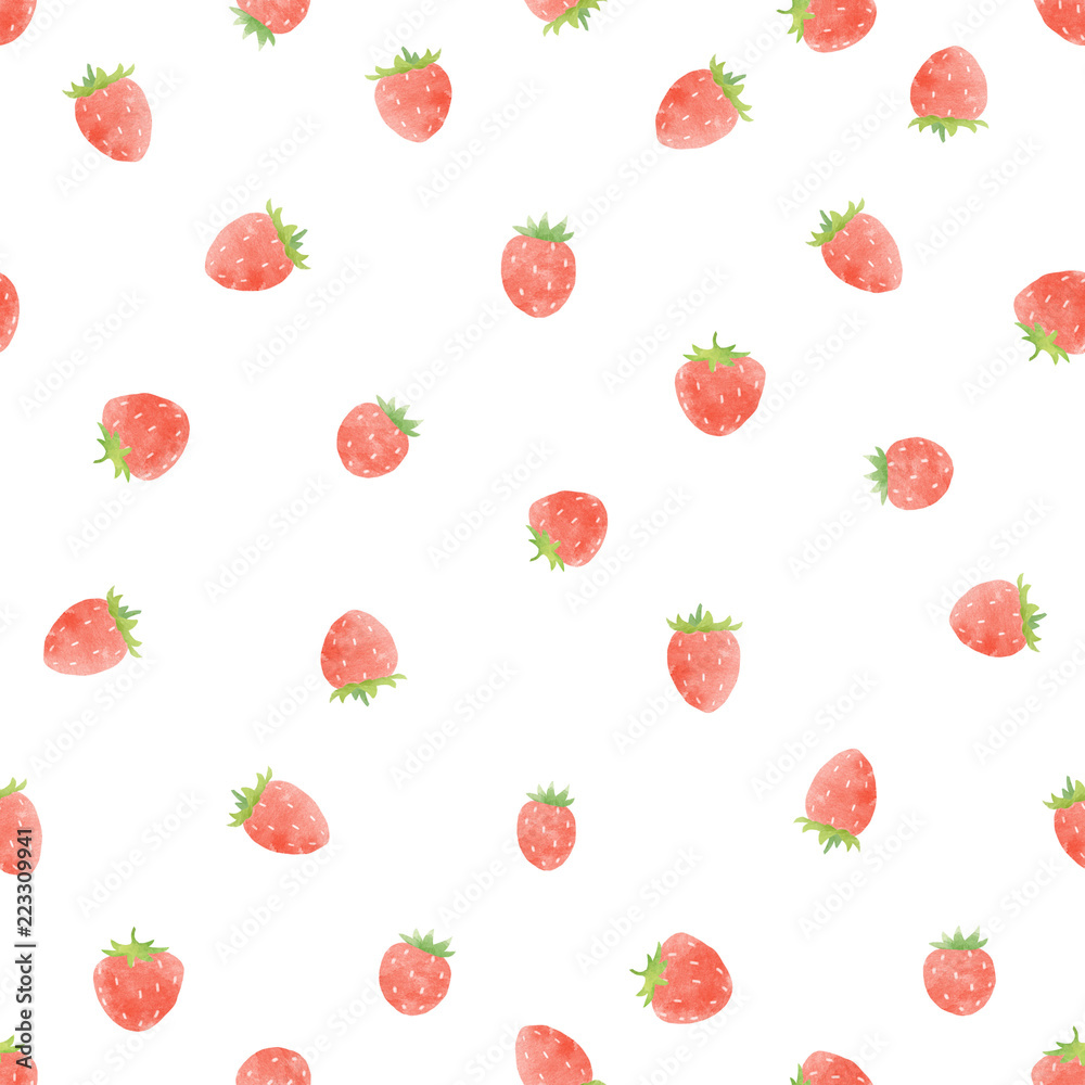Watercolor strawberry pattern Watercolor strawberry pattern