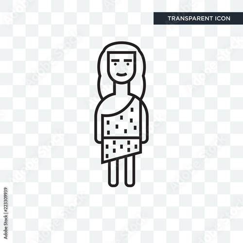 Troglodyte vector icon isolated on transparent background, Troglodyte logo design