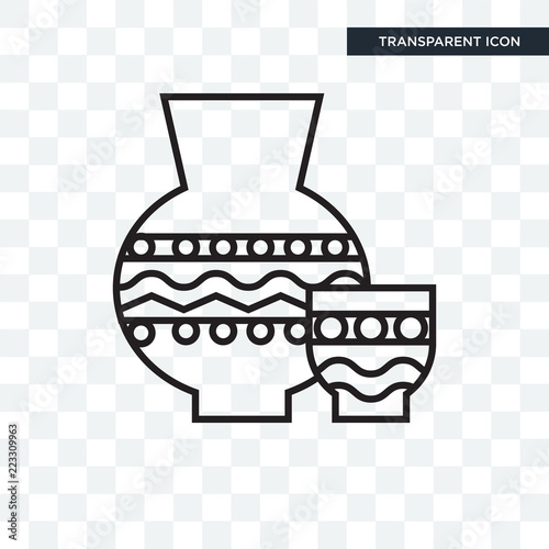 Pottery vector icon isolated on transparent background, Pottery logo design