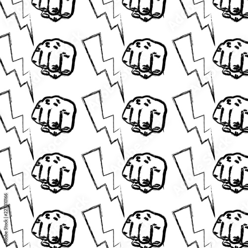 grunge hand oppose revolution and ray background