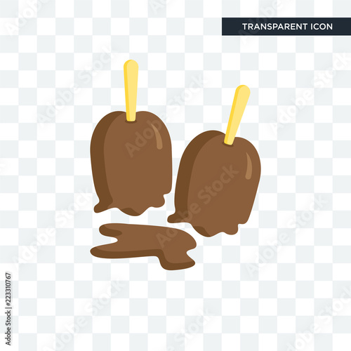 Caramelized apple vector icon isolated on transparent background, Caramelized apple logo design