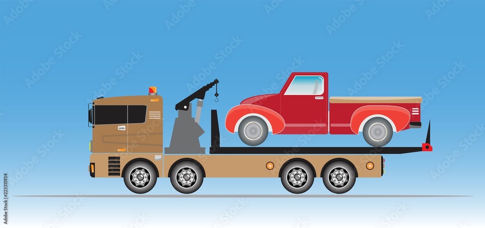 Slide on tow truck for emergency Slide on tow truck for emergency