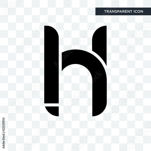 hh vector icon isolated on transparent background, hh logo design