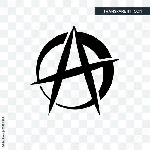 anarchist vector icon isolated on transparent background, anarchist logo design