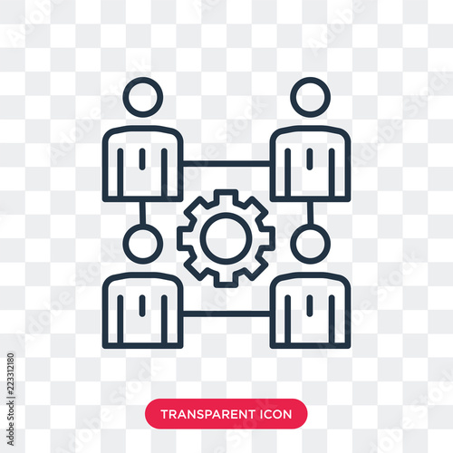 Hierarchical structure vector icon isolated on transparent background, Hierarchical structure logo design