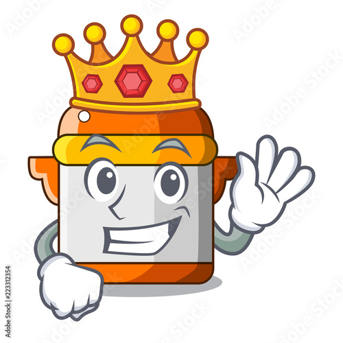King electric pressure cooker isolated on mascot