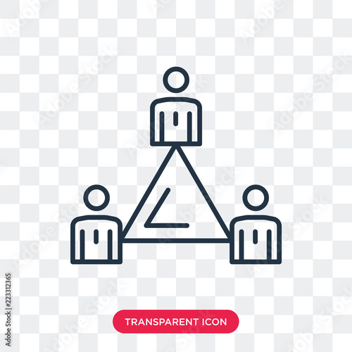 Hierarchical structure vector icon isolated on transparent background, Hierarchical structure logo design