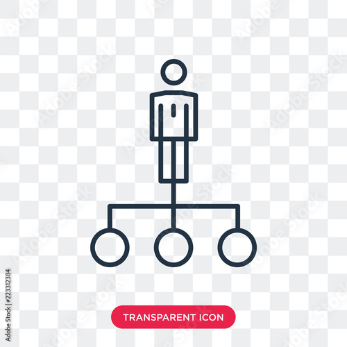 Hierarchical structure vector icon isolated on transparent background, Hierarchical structure logo design