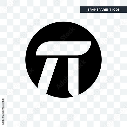 pi vector icon isolated on transparent background, pi logo design