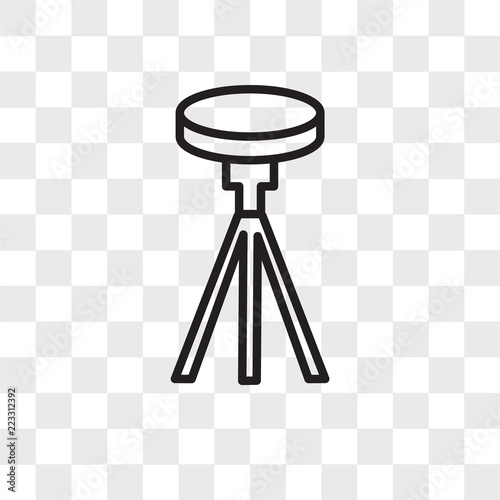 Tripod vector icon isolated on transparent background, Tripod logo design