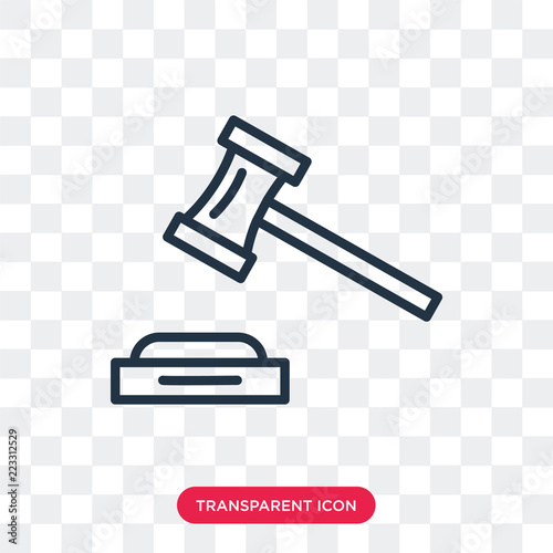 Auction vector icon isolated on transparent background, Auction logo design