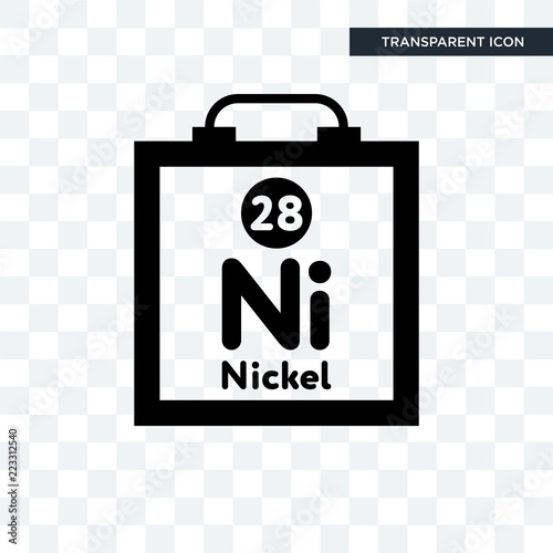 nickel vector icon isolated on transparent background, nickel logo design