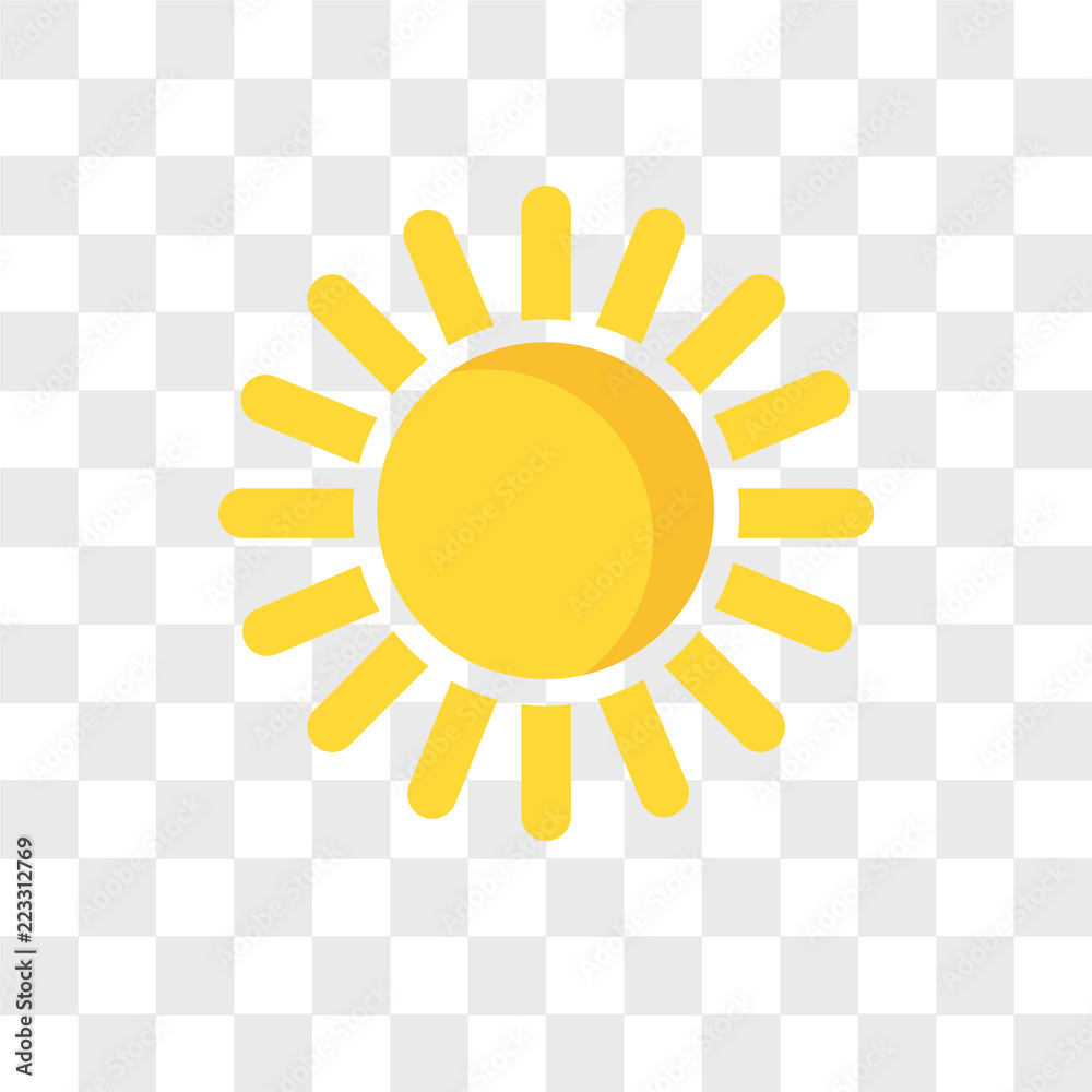 sun vector icon isolated on transparent background, sun logo design Stock  Vector | Adobe Stock