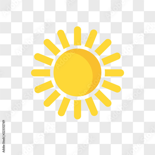 sun vector icon isolated on transparent background, sun logo design