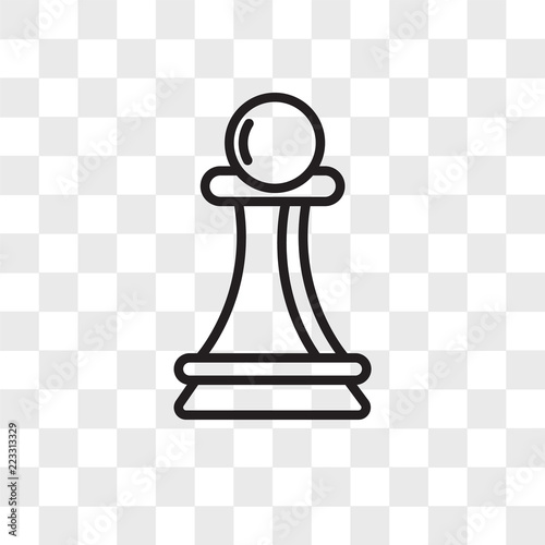 Pawn vector icon isolated on transparent background, Pawn logo design