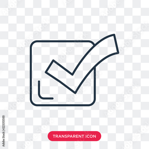 Check Mark vector icon isolated on transparent background, Check Mark logo design