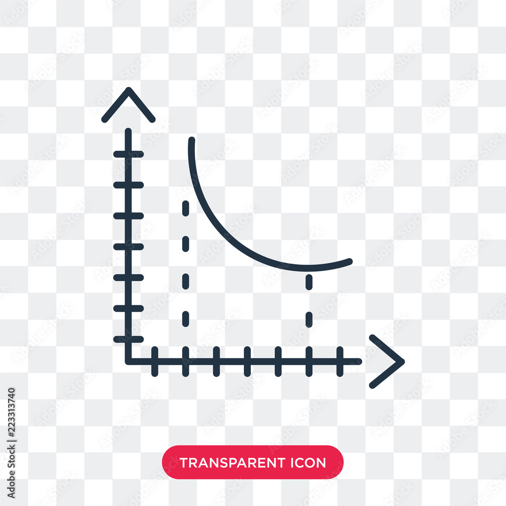 Graph vector icon isolated on transparent background, Graph logo design
