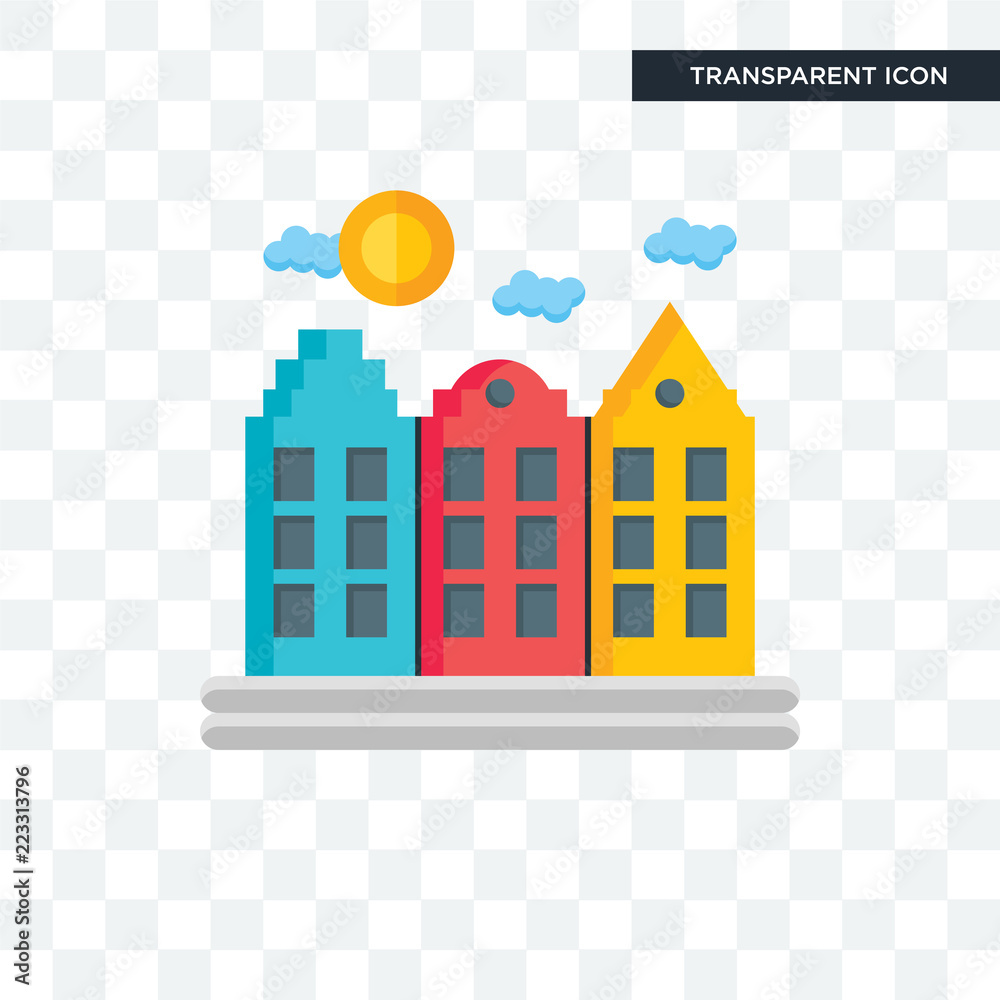 Amsterdam vector icon isolated on transparent background, Amsterdam logo design