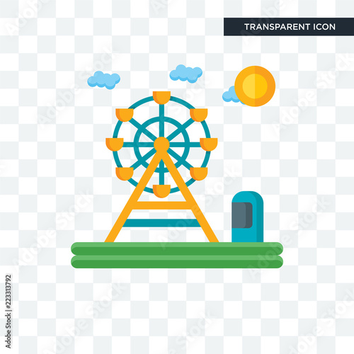 Amusement park vector icon isolated on transparent background, Amusement park logo design