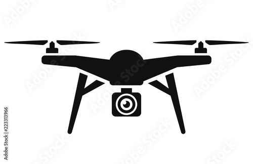 Vector drone icon black design