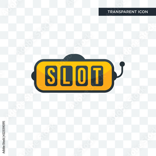 slot machine vector icon isolated on transparent background, slot machine logo design