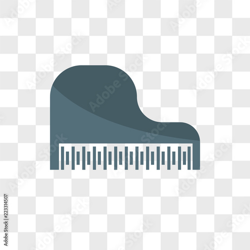 Piano vector icon isolated on transparent background, Piano logo design