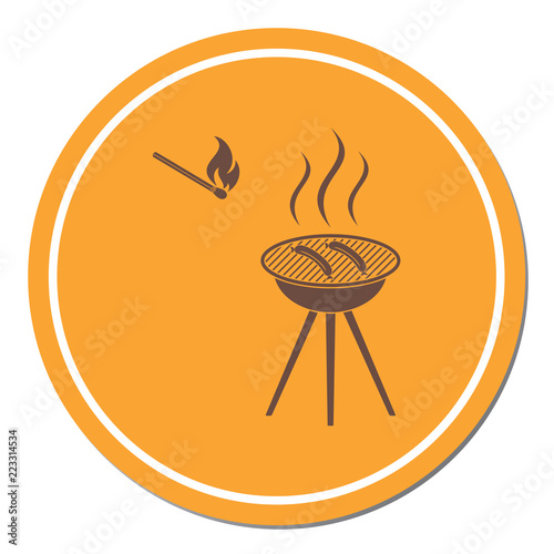 Barbecue sausage icon