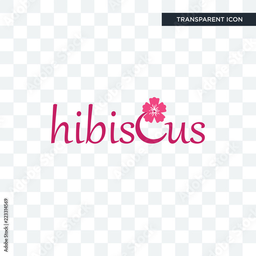hibiscus vector icon isolated on transparent background, hibiscus logo design