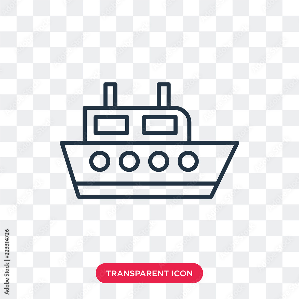 Ship vector icon isolated on transparent background, Ship logo design Ship vector icon isolated on transparent background, Ship logo design